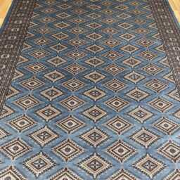 7x10 Gray Color Bokhara Rug - 2.00x3.00 Bedroom Luxury Area Turkish Fine Quality Afghan - thumbnail 3