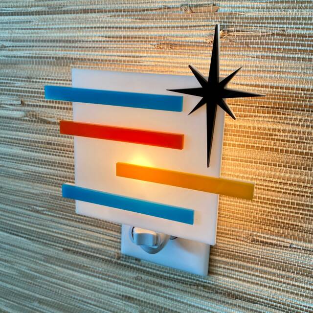"Mid Century Modern Night Light - ""Linear" - image 1