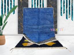 Yakiti - 5X9Ft Moroccan Rug, Beni Ourain Area Modern Wool Living Room Beniourain Handmade Soft Carpet, 163 cm X 265 - thumbnail 1