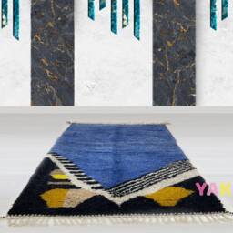 Yakiti - 5X9Ft Moroccan Rug, Beni Ourain Area Modern Wool Living Room Beniourain Handmade Soft Carpet, 163 cm X 265 - thumbnail 2