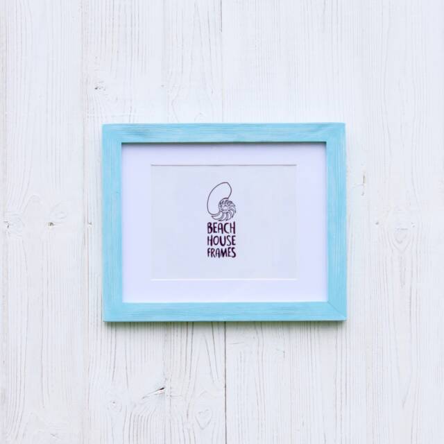 A2 Poster Frame - Blue Picture Photo Handmade Big Large Rustic Vintage Driftwood Style Frames Mounted Option - image 1