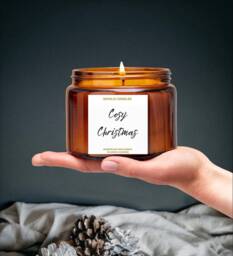 Large Christmas Candle, Christmas Candle Gift, Festive Spice Gift For Women, Scented Winter Candle, Jar - thumbnail 1