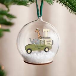 Personalised First Christmas Safari Bauble