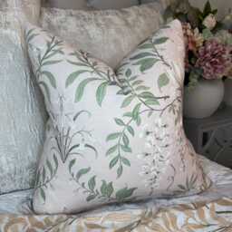 Handmade Laura Ashley Cushion Cover - Parterre Blush Fabric English Garden Elegance, Throw Pillow Sham Case - thumbnail 1