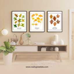 Northern Red Oak Leaf Print Botanical Wall Art - Digital Download - thumbnail 4