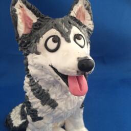 Siberian Husky Dog Figurine - thumbnail 2