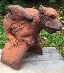 Large Griffin Roof Finial Half Round Ridge Tile - thumbnail 1