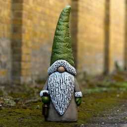 Massive Gnome Sculpture Concrete Elf Statue Outdoor Nordic Decoration Garden & Home Ornament Gnome Lover Gift Yard Art Christmas - thumbnail 3