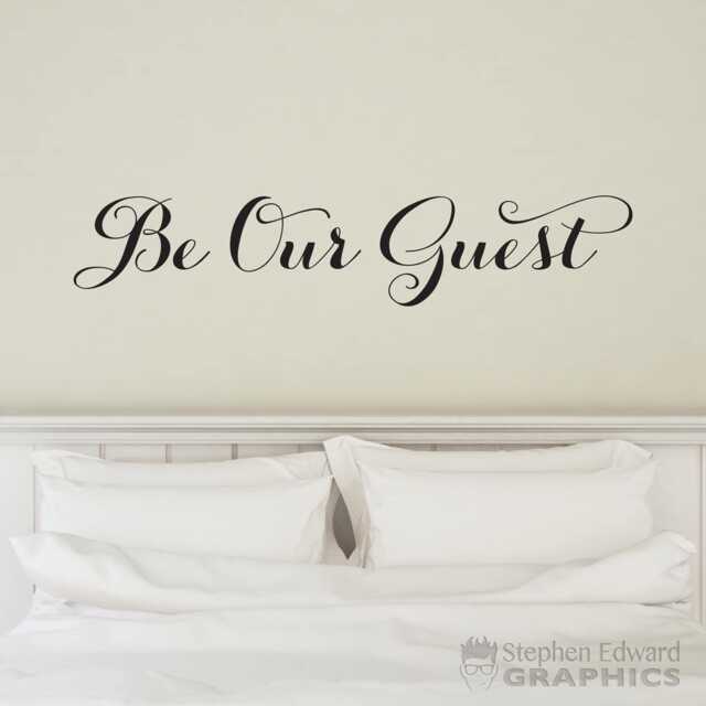 Be Our Guest Decal - Room Wall Sticker Bedroom Vinyl Decor - image 1