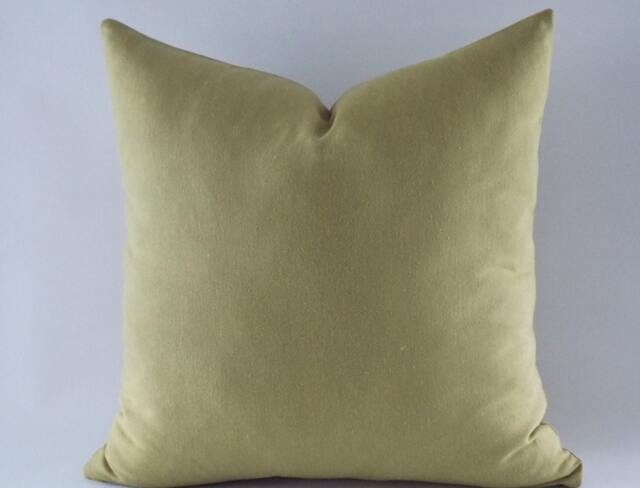 Lime Green Cotton Canvas Throw Pillow Cover - 18'' X 18'' - image 1