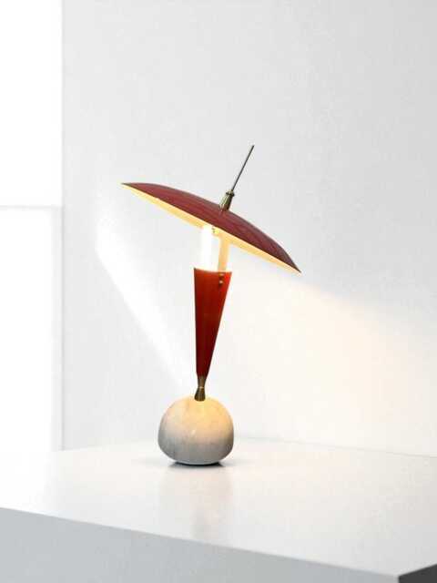 1950's Extremely Rare & Adjustable - Italian Brass Table Desk Lamp Bedroom Venity Lights - image 1