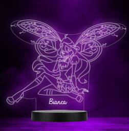 Your Name Fairy Hearts Personalised Gift Colour Changing Led Lamp Night Light - thumbnail 1