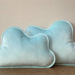 Velvet Cloud Pillow Handmade Nursery Decor Cushion - thumbnail 3