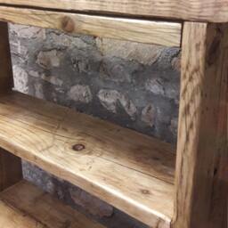 Handmade Reclaimed Wood Bookcase Shelves Rustic - thumbnail 3