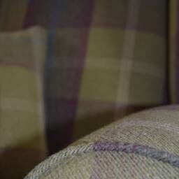Queen Anne Wing Back Cottage Fireside Chair Extra Tall High Pistashio Green Tartan - thumbnail 4