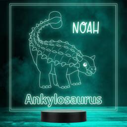 Kids Ankylosaurus Dinosaur Fan Cute Led Personalised Gift Night Light - thumbnail 1