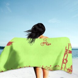 Mountain Bike Art Beach Towel Cyclist Gift, Mtb Cam Zink - thumbnail 2