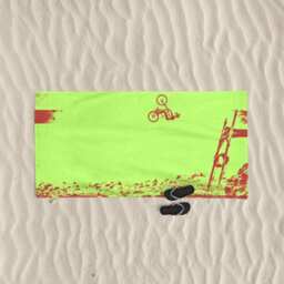 Mountain Bike Art Beach Towel Cyclist Gift, Mtb Cam Zink