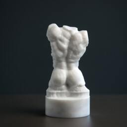 Marble Statue Torso Of The Falling Man By Rodin Carved Artist Sculpture Bust - thumbnail 3
