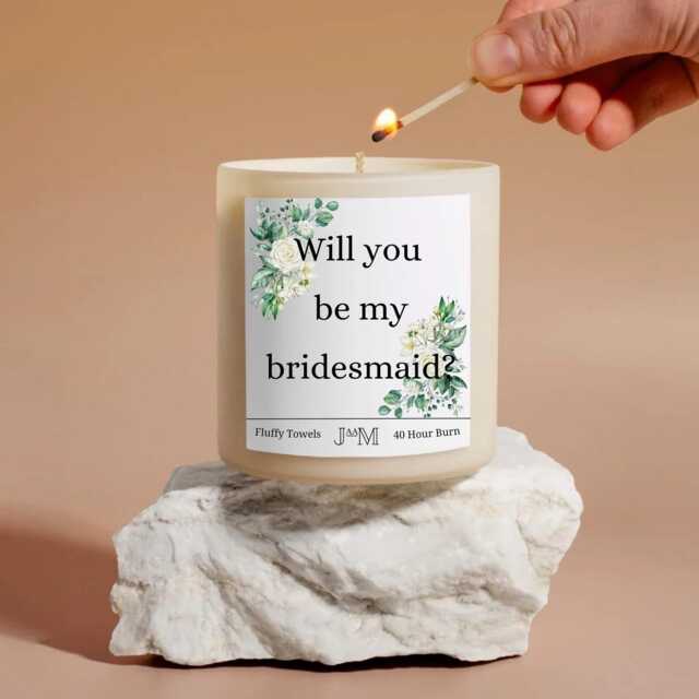 Will You Be My Bridesmaid Proposal Gift. Gift For Bridesmaid. Candle Proposal. Wedding Gifts Her - image 1