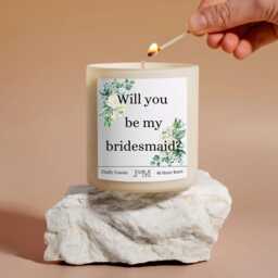 Will You Be My Bridesmaid Proposal Gift. Gift For Bridesmaid. Candle Proposal. Wedding Gifts Her - thumbnail 1