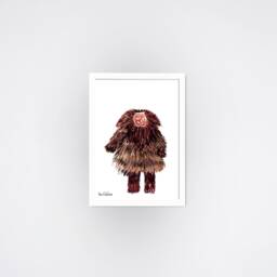 Framed Brown Figure Print, Abstract Art in Africa Inspiration, Kitchen Wall Art, Bedroom Decor & Original Gift - thumbnail 3
