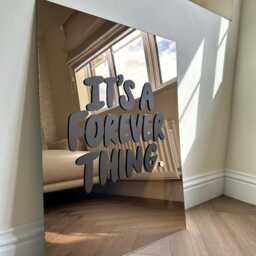 It's A Forever Thing Custom Mirror -Wedding Sign-Bedroom Decor-Acrylic Wall Sign - thumbnail 3