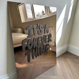It's A Forever Thing Custom Mirror -Wedding Sign-Bedroom Decor-Acrylic Wall Sign - thumbnail 2