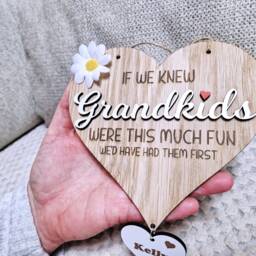 Personalised Mothers Day Heart, Custom Mothers Gift, Grandparents Gift - thumbnail 2