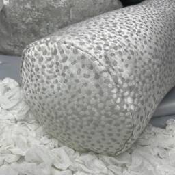 "Silver Grey Bolster Cushion 16""x6" - thumbnail 4