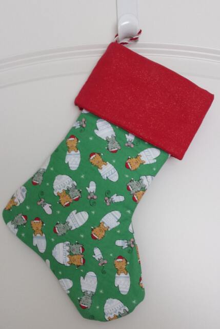 Kittens in Mittens Christmas Stocking