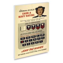 "Reprint Of A Ww2 Vintage Join The Waves Recruiting Poster - ""Earn Navy Rating" - thumbnail 2
