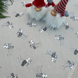 Christmas Moose Tree Skirt Decor Holiday Scandinavian Ornament Deer Swedish Gift - thumbnail 2