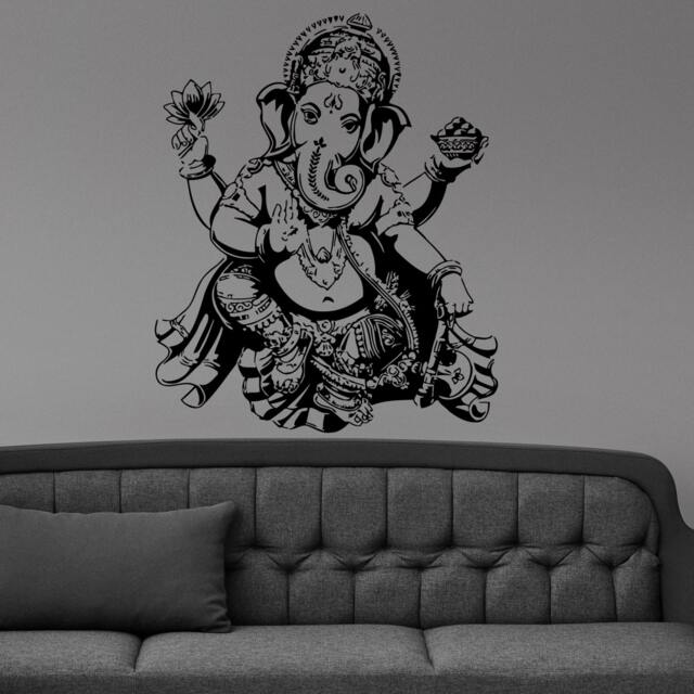 Ganesha Buddha Hindu Elephant Design Wall Sticker Vinyl Mural Decal Home House Apartment Art Decor Free Shipping L138 - image 1