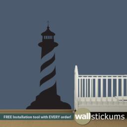Lighthouse Wall Decal - Nautical Nursery Decor, Kids Room Art - thumbnail 1