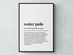 Water Polo Funny Definition Sport Gift Wall Art Print - thumbnail 1