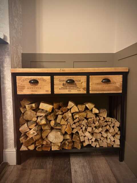 3 Drawer Wine Crate Log Storage Rack Unit - image 1
