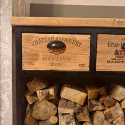 3 Drawer Wine Crate Log Storage Rack Unit - thumbnail 4