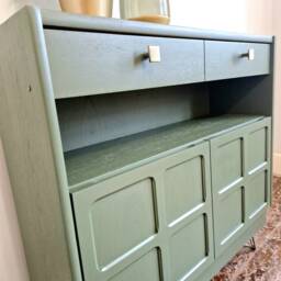 Custom Order Slim Sideboard/Hallway Console in Emerald Green On Tapered Wooden Legs - By Nathan - thumbnail 3