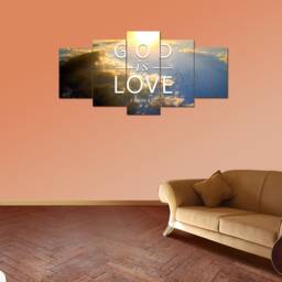 1 John 416 God Is Love Bible Verse Wall Art Canvas Scripture Home Decor Religious Framed Painting Gifts - thumbnail 3
