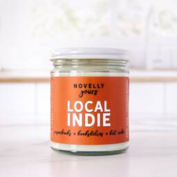 Book Candle - Local Indie Gift For Readers, Bookstore Themed, Cider & Book Pages Scented Soy Wax Candle, 9Oz - thumbnail 3