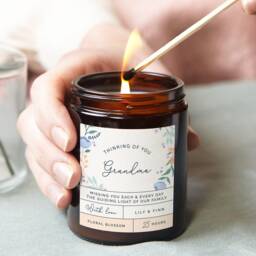 Personalised Thinking Of You Candle Gift Apothecary Soy Wax - thumbnail 1