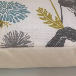 "Hare Print Cushion Covers Scandinavian Style, Mineral Blue & Grey - Set Of 2 16""-24" - thumbnail 3