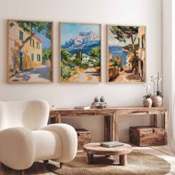 Set Of 3 Mallorca Poster, Travel Prints, Art, Tropical Decor, Coast Wall Spanish Print, Balearic Islands Print - thumbnail 3