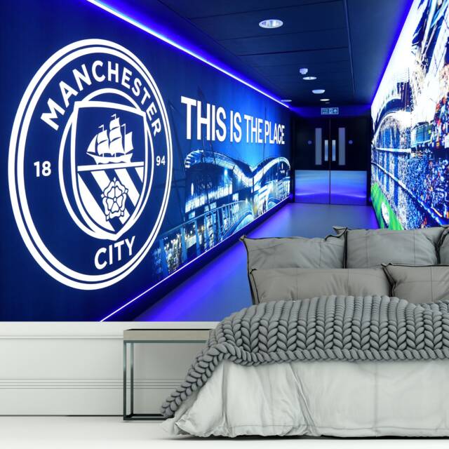 Manchester City Full Wall Mural - Inside Stadium This Is The Place Art - image 1