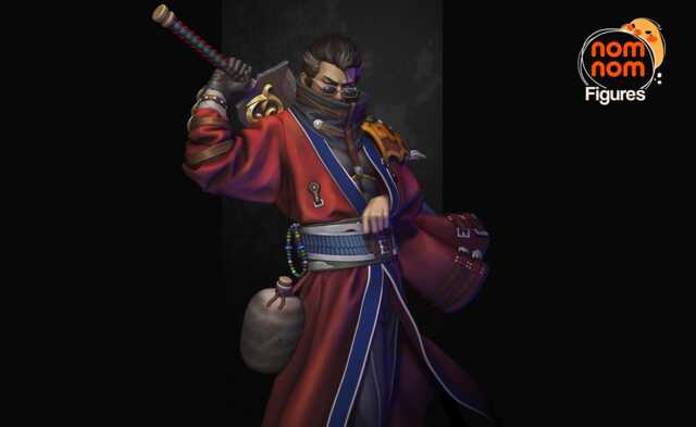 Auron Final Fantasy X 3D Printed Figure - 110 Scale - image 1