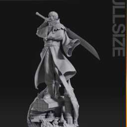 Auron Final Fantasy X 3D Printed Figure - 110 Scale - thumbnail 4