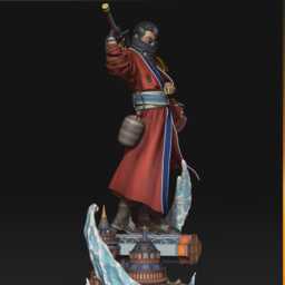 Auron Final Fantasy X 3D Printed Figure - 110 Scale - thumbnail 3