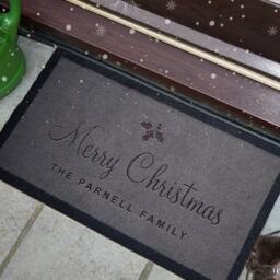 Ornate Christmas Family Doormat - Personalised Boutiquegifts - thumbnail 3