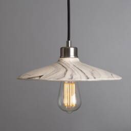 Pyrus Marbled Ceramic Pendant Light, 11'' - 28cm